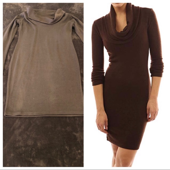 PattyBoutik Dresses & Skirts - PattyBoutik Cowl Neck Long Sleeve Knit Dress, Sz L